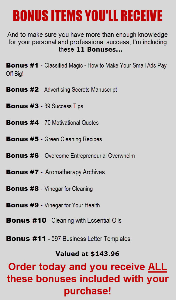 Bonus Item List