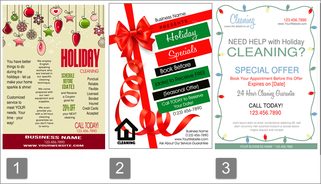 Holiday Cleaning Business Flyers